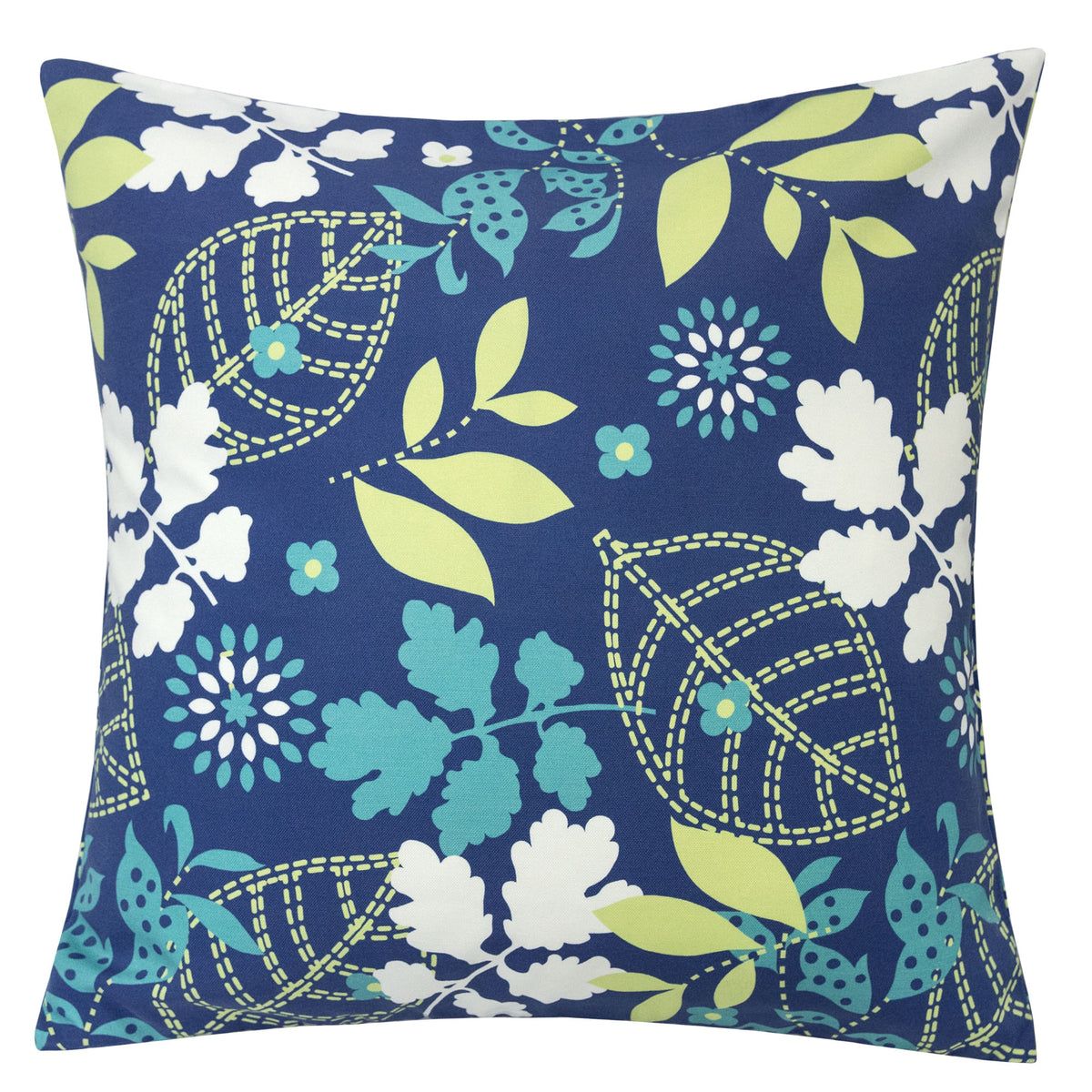 Tiah Cove Blue Leaf Floral Throw Pillow – Land of Pillows