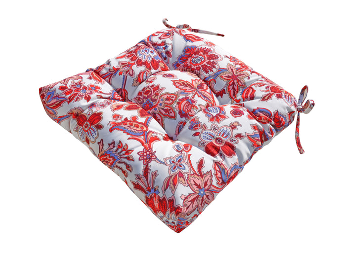Boho Red Floral Outdoor Seat Cushion – 20