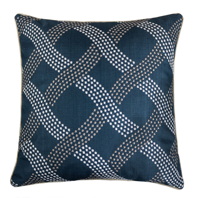 Navy Dotted Weave