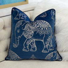 Golden Elephant Print on Velvet