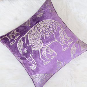 Golden Elephant Print on Velvet