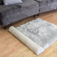 Light Gray Faux Fur area rug